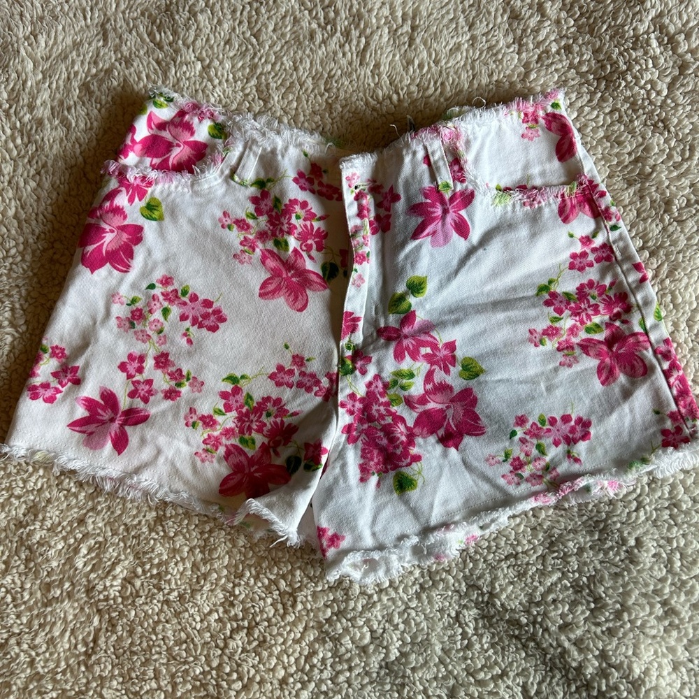 Vintage Floral High Waisted Shorts
